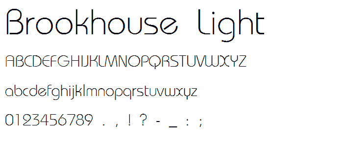 Brookhouse Light font